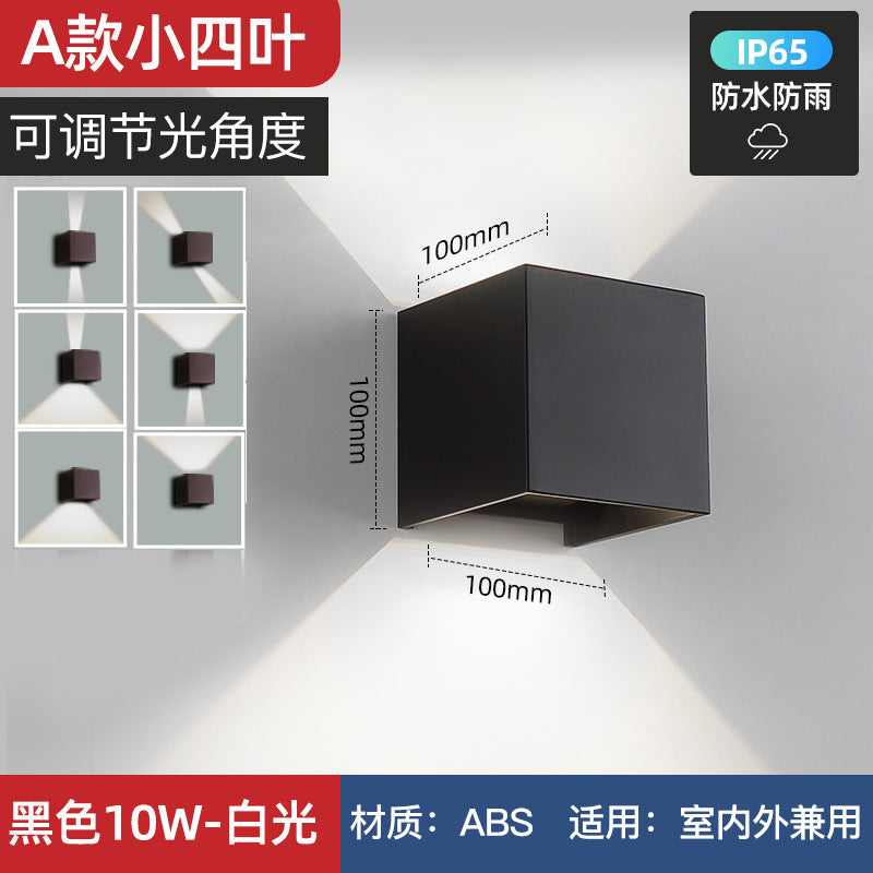 Waterproof led wall lamp courtyard balcony outdoor pillar lamp simple creative garden outdoor stairs wall washer wall lamp