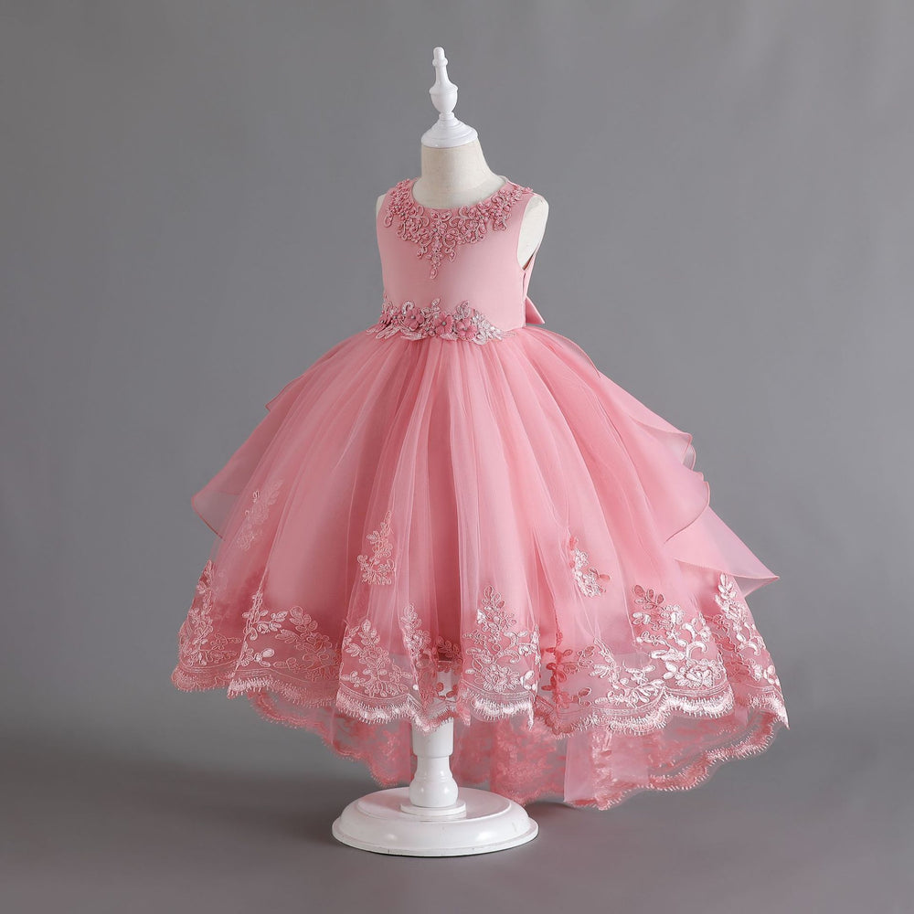 Exportin stockkids dress tail wedding dress princess dress female flower girl piano performance dress kids dress