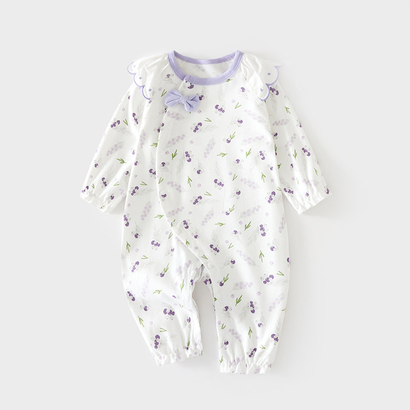 Babibele baby onesie - seamless spring/autumn newborn cotton romper - unisex infant & toddler crawling suit