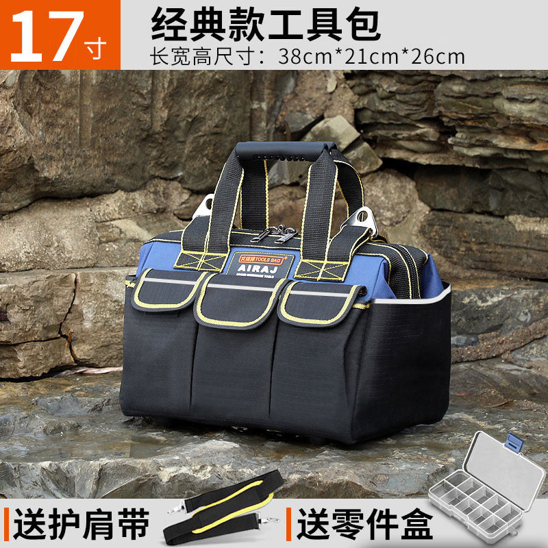 Arrizo Electric Toolkit Wholesale Multifunctional Large Portable Thickened Wear-resistant Canvas Tool Bag Storage Bag
