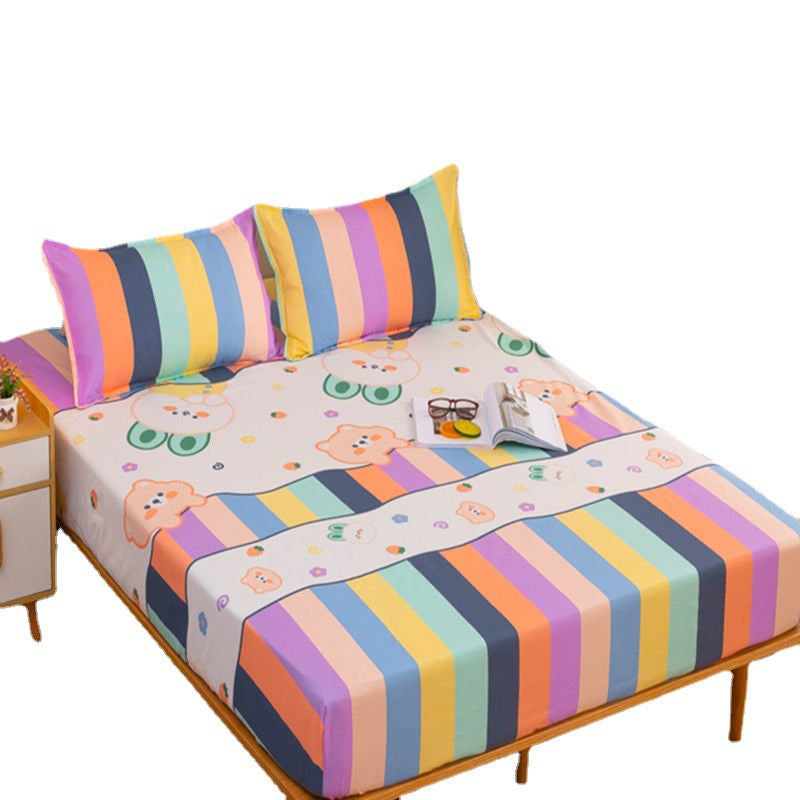 Printing fitted sheet bed cover simmons protective dust cover all-inclusive elastic bed cover that won't pill or shrink