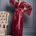 product new arrivalfashionsexyintimatessexylace robe belt two-piece set manufacturer wholesale nightgown for women