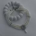 Baroque pearl necklace wholesale cross-border diamond flower sweater chain multi-layer retro niche high-end collarbone chain
