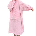 new product fall and winter flannel pullover lazy clothes tv blanket hooded double flap pocket pantsheattech nightgown home clothes