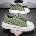 Shell toe white shoes men's hidden heel spring new arrivalstylishfashion sports casual trendy shoes easiest for matchthick sole sneakers