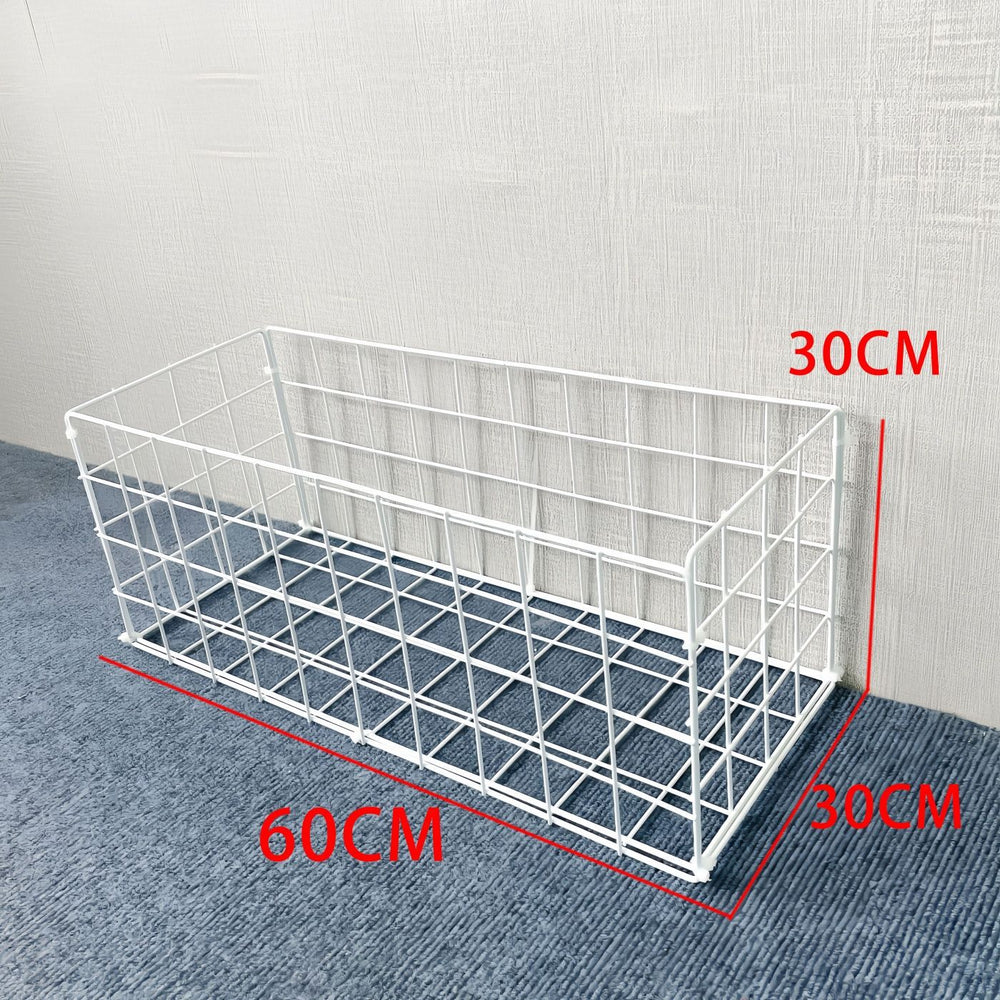 Wrought iron mesh storage basket - portable laundry hamper, organizer, shelf, fruit basket, basketball, yoga mat, and toy storage bin