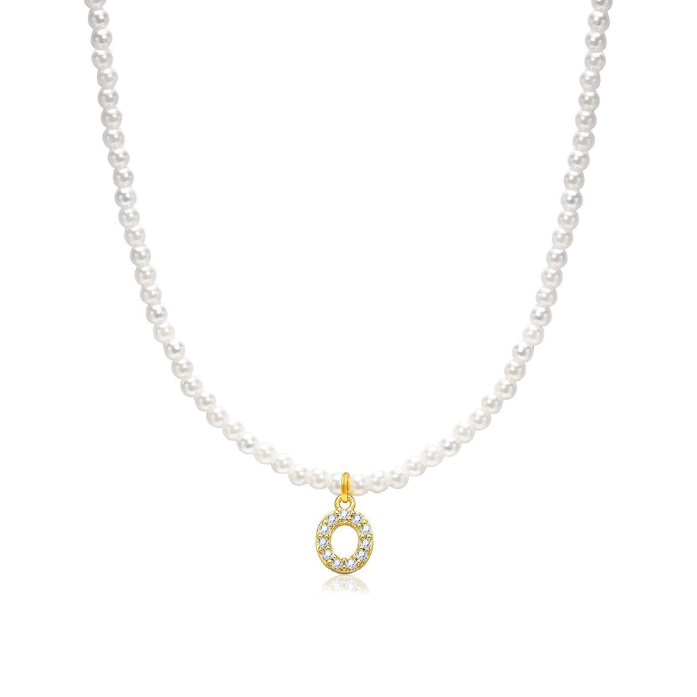 new arrival imitation pearl necklace niche style design 26 english letter pendant necklace classy sense collarbone chain necklace