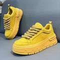 2026 spring new men's shoes: breathable, high-end, thick-soled, height-increasing white sneakers - youth sports & casual skate shoes for men
