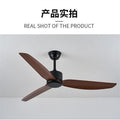 Retro restaurant ceiling fan cafe simple silent fan strong wind commercial hotel for home living room lightless ceiling fan