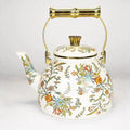 Direct sales manufacturers cross-border hot sale thousands of charming flowers, birds and flowers, rose enamel water kettle, water kettle