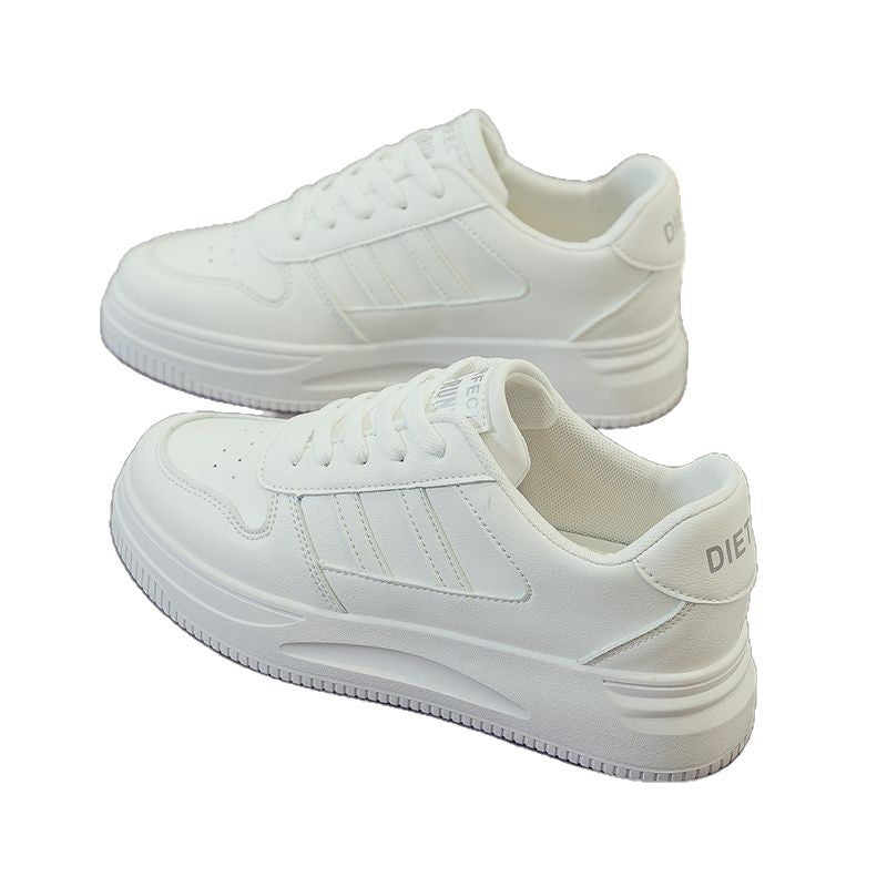 Little white shoes 2025 new spring ins versatile shoes children's student version thick baseplate shoes popular casual sports shoes