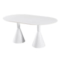 Rock slab dining table french cream style internet celebrity dining table manufacturer personalized simple small apartment rental house holy grail table