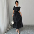 summer new arrival: french retro elegant lace patchwork polka dot dress
