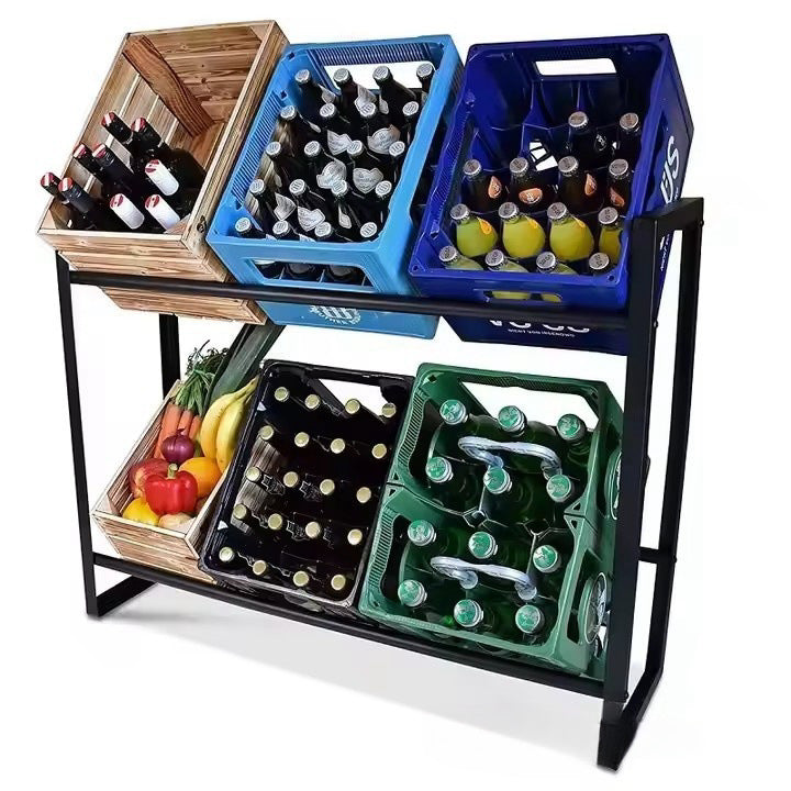 Guangzhou Source Factory Supermarket Fruit/Beer Box Metal Beverage Box Rack Storage Snacks Fruit Box Storage