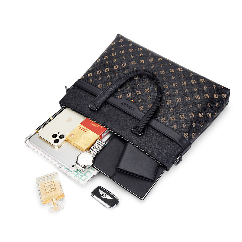 Emperor Paul handbag men's leather business casual messenger bag first layer cowhide new briefcase men's wholesale