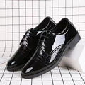 2024 new versatile black business formal leather dress shoes for men - lace-up work shoes, wedding shoes, stylish men's footwear