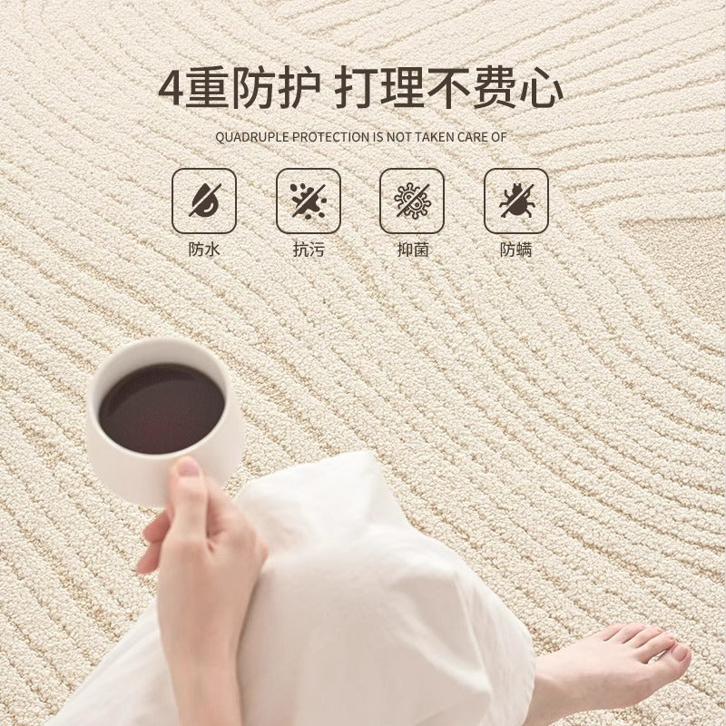 Carpet living room diatom silk new arrival cream style waterproof anti-fouling classy sense floor mat large area sofa coffee table mat