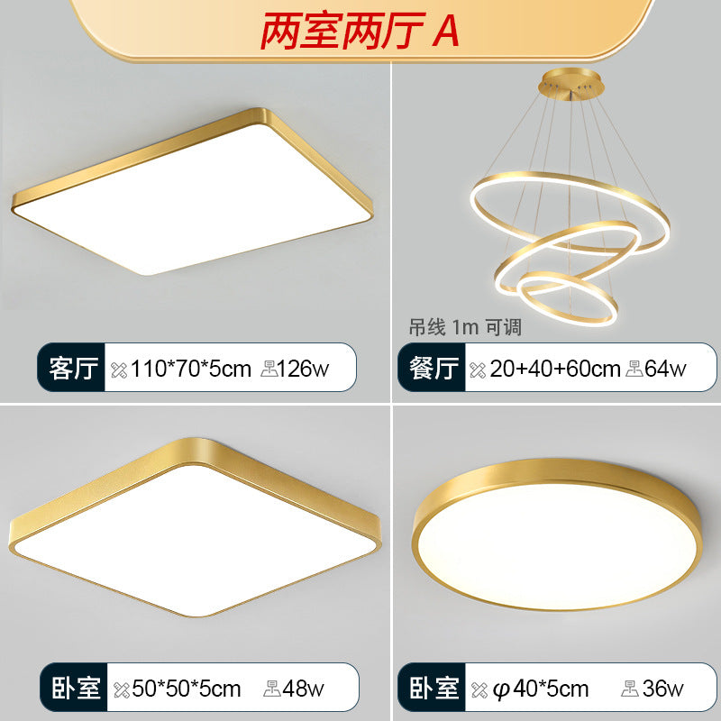 2025 new living room light hall main light simple led dining room bedroom light ceiling light whole house Zhongshan lighting