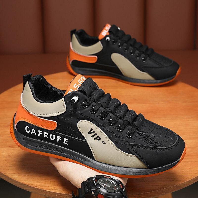 Men's agnes shoes 2025 spring new arrival versatile slip-on loafers men's trendy chunky sole athletic casual sneakers
