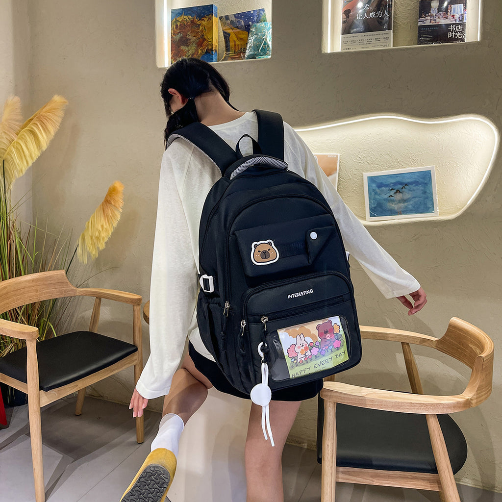 New Kapibara backpack, high-value casual backpack,  explosion, lightweight student schoolbag wholesale