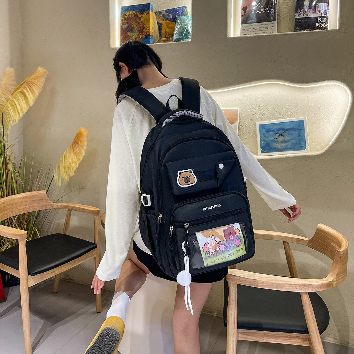 New Kapibara backpack, high-value casual backpack,  explosion, lightweight student schoolbag wholesale