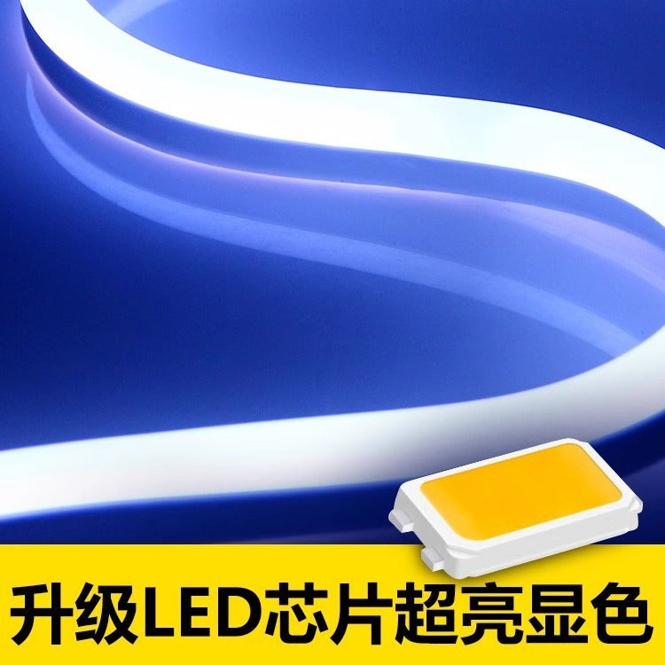 LED light with neon light flashing color-changing 220v decorative outdoor waterproof light strip linear light energy saving and power saving