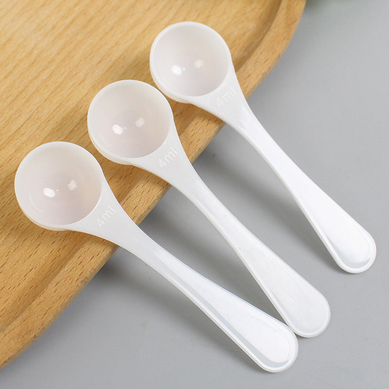 Plastic measuring spoon 4ml small spoon white powder spoon liquid spoon measuring spoon non-food grade holds 4g