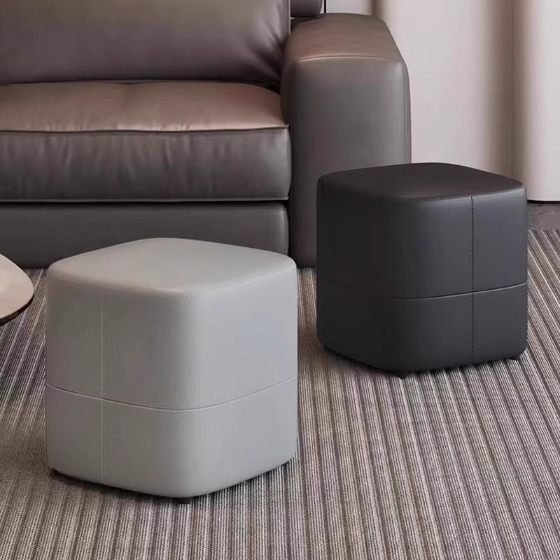Nordic simple sofa stool fitting room cloakroom shoe changing stool makeup dressing stool stool foot stool leather stool square stool