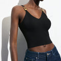 european and american cross-border tank top camisole women's summer outerwear inner layer v-neck slimming sweater top
