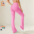 New arrival cross-border fashion butt lifting yoga pants peach butt running training tight sports wide leg pants breathable fitness pants