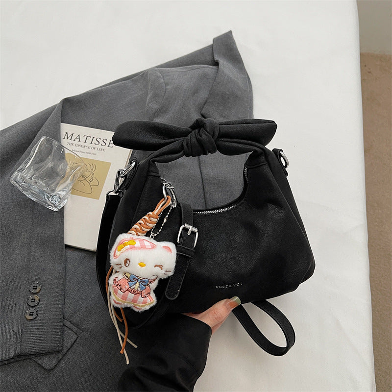 Sweet pleated handbag - 2026 spring new arrival - korean style fashion casual shoulder bag - minimalist chic crossbody bag