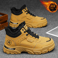 Boots men's 2025new arrivalwinterworkwear shoes men's shoes fleece-linedthickened cotton boots snow boots men's cotton shoes