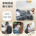 Cartoon plush pillow blanket 2-in-1: foldable throw pillow, quilt, car blanket, office flannel air conditioning blanket