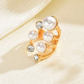 Wholesale pearl ring sets - european & american cross-border vintage faux pearl irregular high-end ring jewelry for women