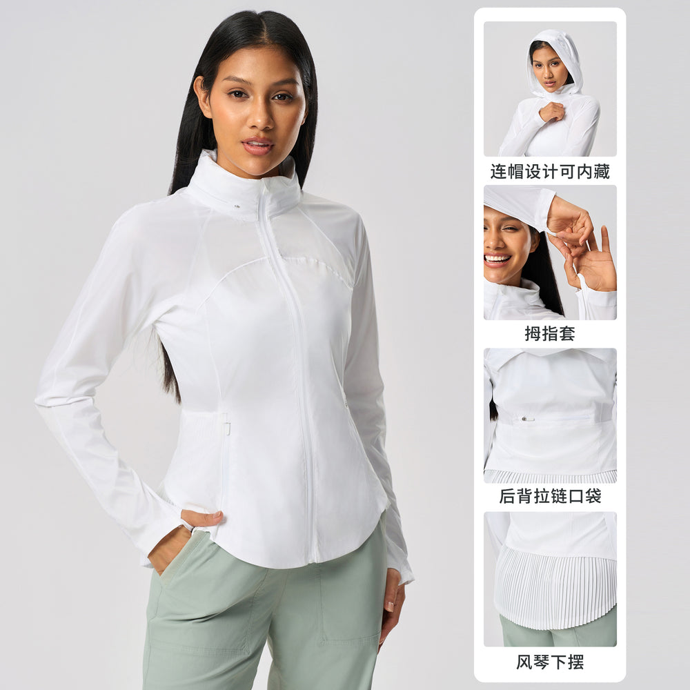 Summer sports outdoor uv protection skin suit upf50+ slimming breathable sun protection clothing for women d25005
