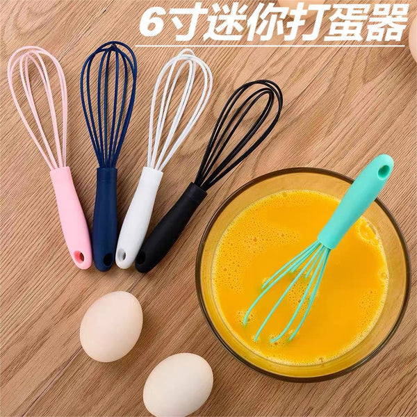 Mini Silicone Hand Egg Beater Household Kitchen Handheld Multifunctional Handle Baking Tools Flour Mixer