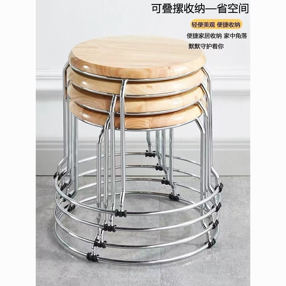 Soft stool, durable shoe changing stool, casual stool, for home bench, solid wood surface low stool, round stool, thickened steel stool