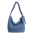 2026new arrivaltrendy denim stripes shoulder bag underarm bag large capacity fashionsatchel bag tote bag women's bag