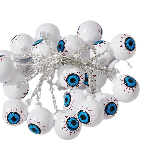 LED Halloween interior decoration light string, festive waterproof eyeball lights, flashing battery box, room arrangement light string