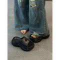 Thick solepetites height increasing slippers women's summer outwear thick sole stomping on shit feeling 2026new arrival popular sandals and slippers