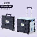 Folding trolley - lightweight rolling cart for shopping, snacks, storage, mobile camping, portable grocery shopping, and express delivery pickup