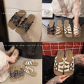 Women's summer slippers - 2026 new fashion french crossover comfortable stylish roman sandals flat slippers