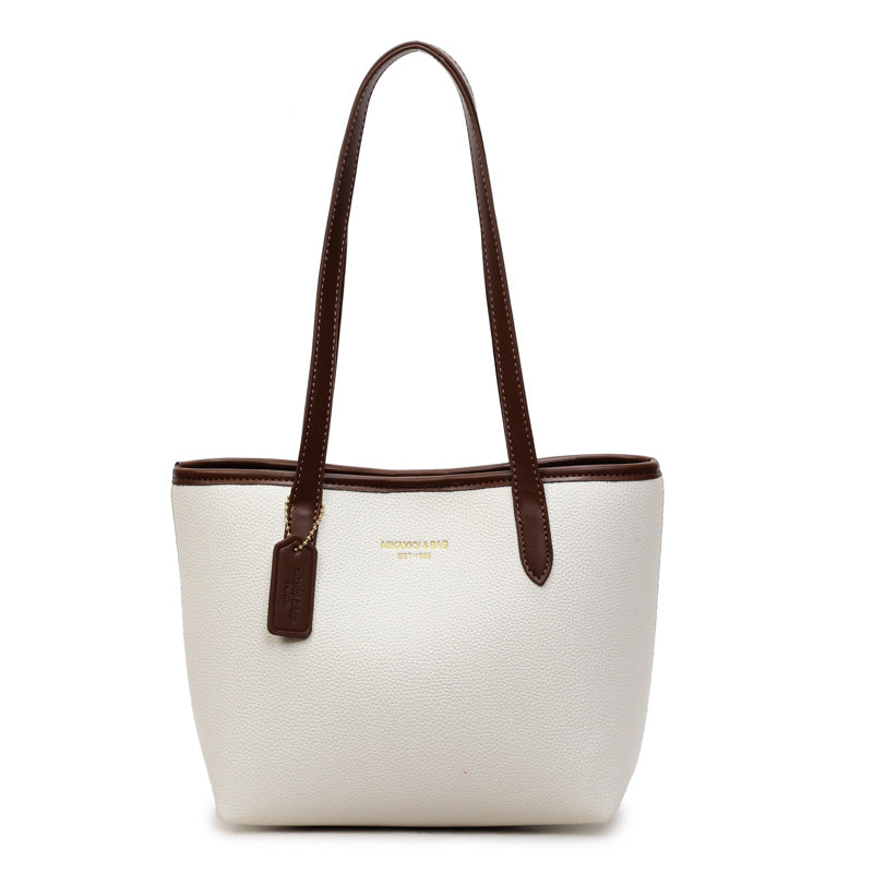 Minimalist solid color shoulder bag for women - new autumn 2025 collection, high-end versatile style, bestselling tote bag with premium texture