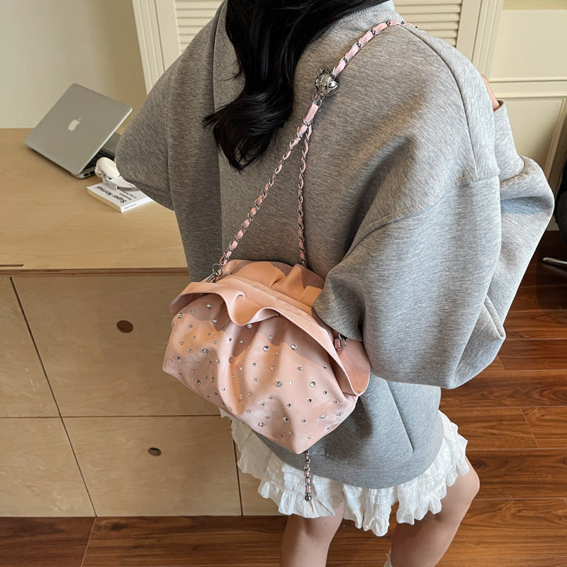 Cross-border premium texture portable bucket bag 2025 summer new niche shoulder bag trendy fashion commuter messenger bag