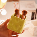 Luxury ceramic cheese storage jar - stylish desktop organizer, pen holder, and cosmetic storage container - wholesale