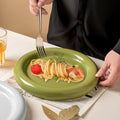 Minimalist & chic donut ceramic steak plate - high-end, aesthetic, and creative serving dish for restaurants & hotels - perfect for desserts & plating
