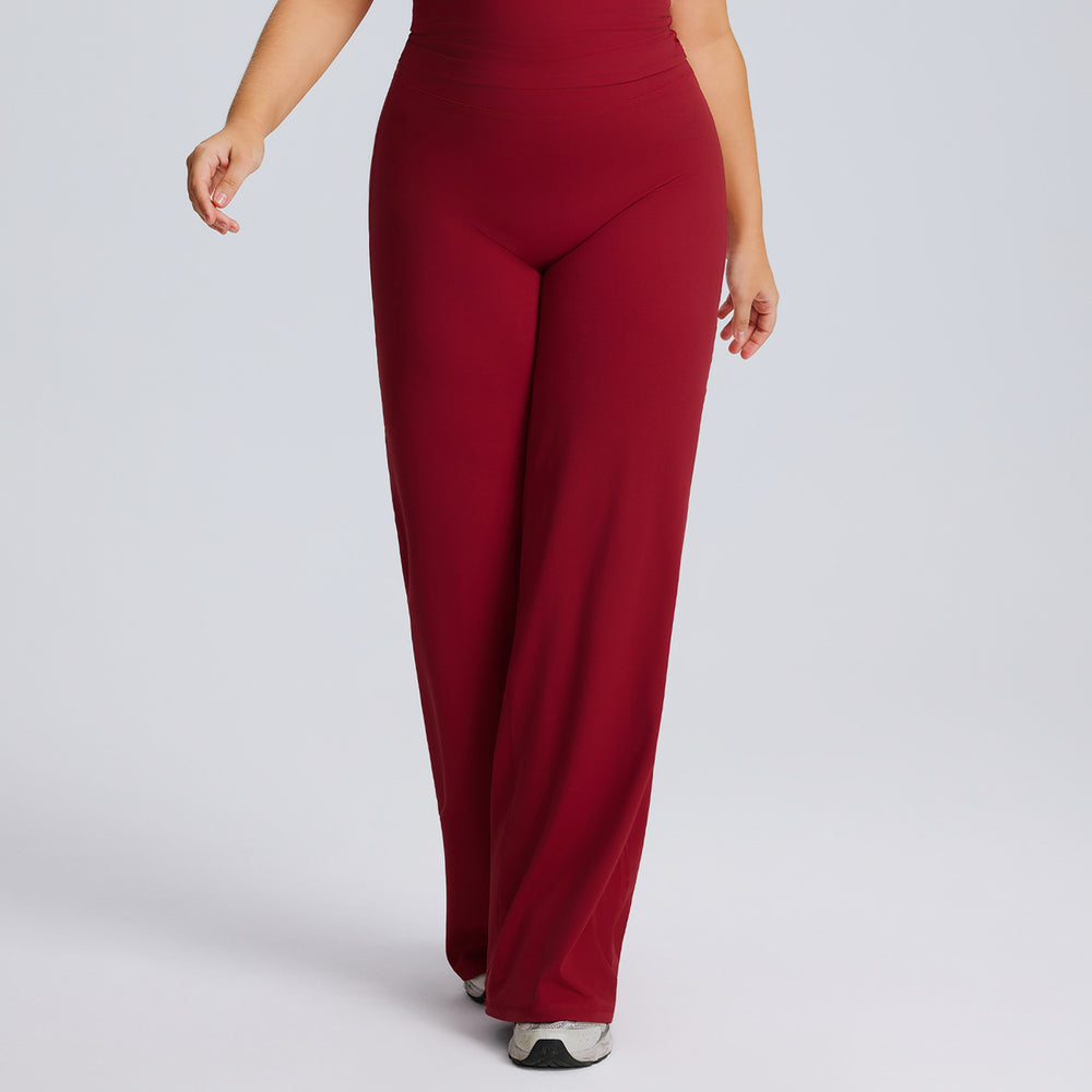 European and american plus size straight-leg yoga outfit set - high elasticity, breathable, quick-drying activewear for women's outdoor running and fitness