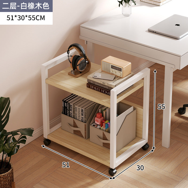Removable printer rack office station trolley multi-layer storage rack document sorting host bracket