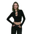 Amazon cross-border women's fashion: unique street style minimalist t-shirt -  spring/summer new arrival, stylish and chic cropped top