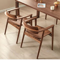 White wax solid wood north american black walnut backrest dining chair living room desk tea room chair stool modern casual kawashita chair